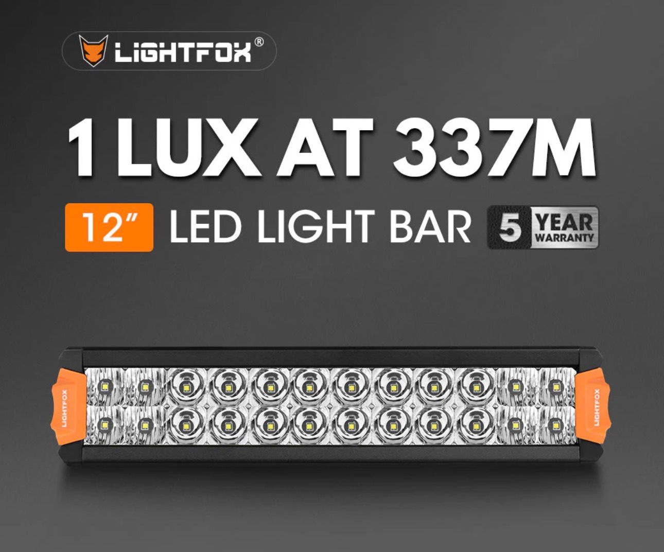 Lightfox Rigel Series 12inch Osram LED Light Bar 1Lux @ 337m | 8,320 Lumens - Image 2