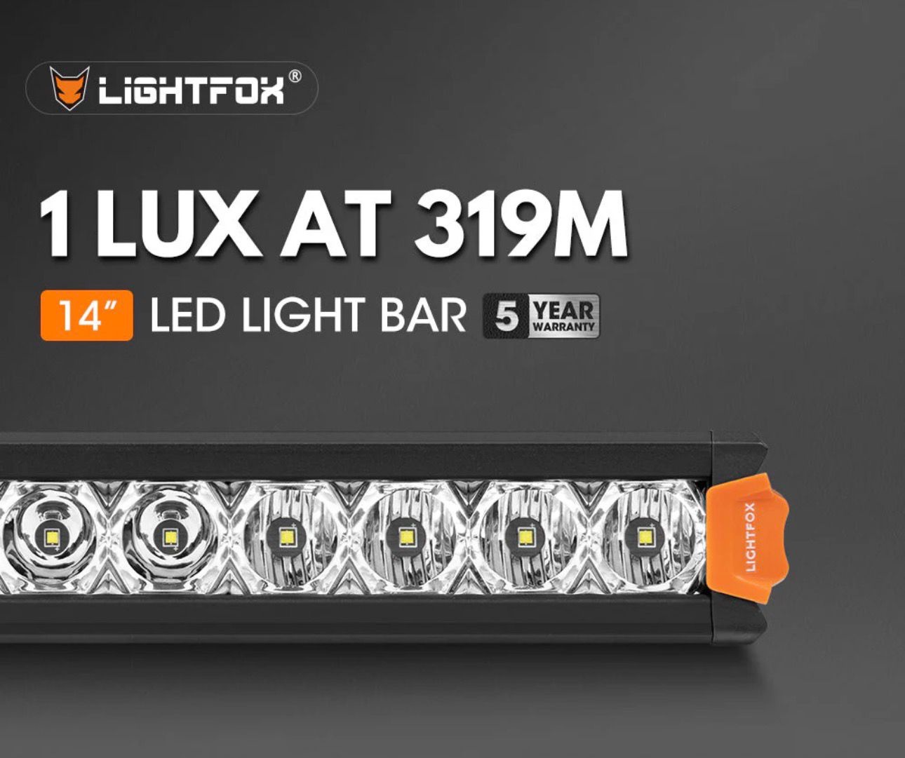 Lightfox Vega Series 14inch Osram LED Light Bar 1Lux @ 319m | 7,548 Lumens - Image 2