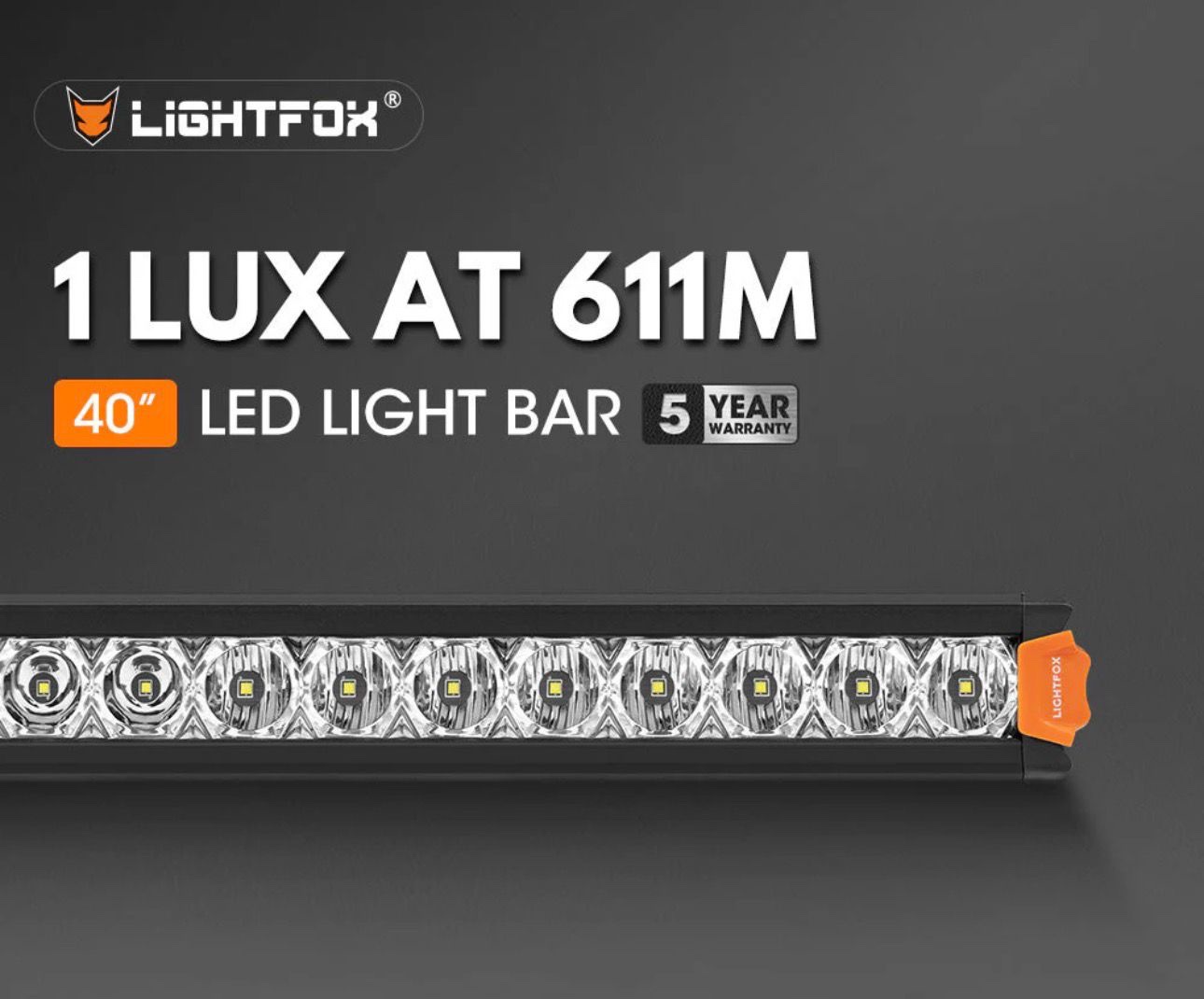 Lightfox Vega Series 40inch Osram LED Light Bar 1Lux @ 611m | 25,160 Lumens - Image 2