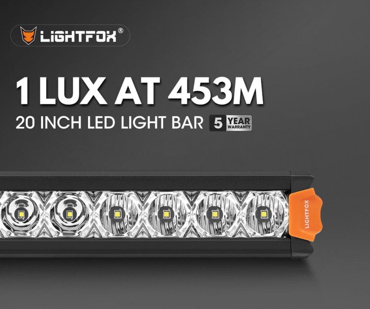 Lightfox Vega Series 20inch Osram LED Light Bar 1Lux @ 453m | 12,580 Lumens - Image 2