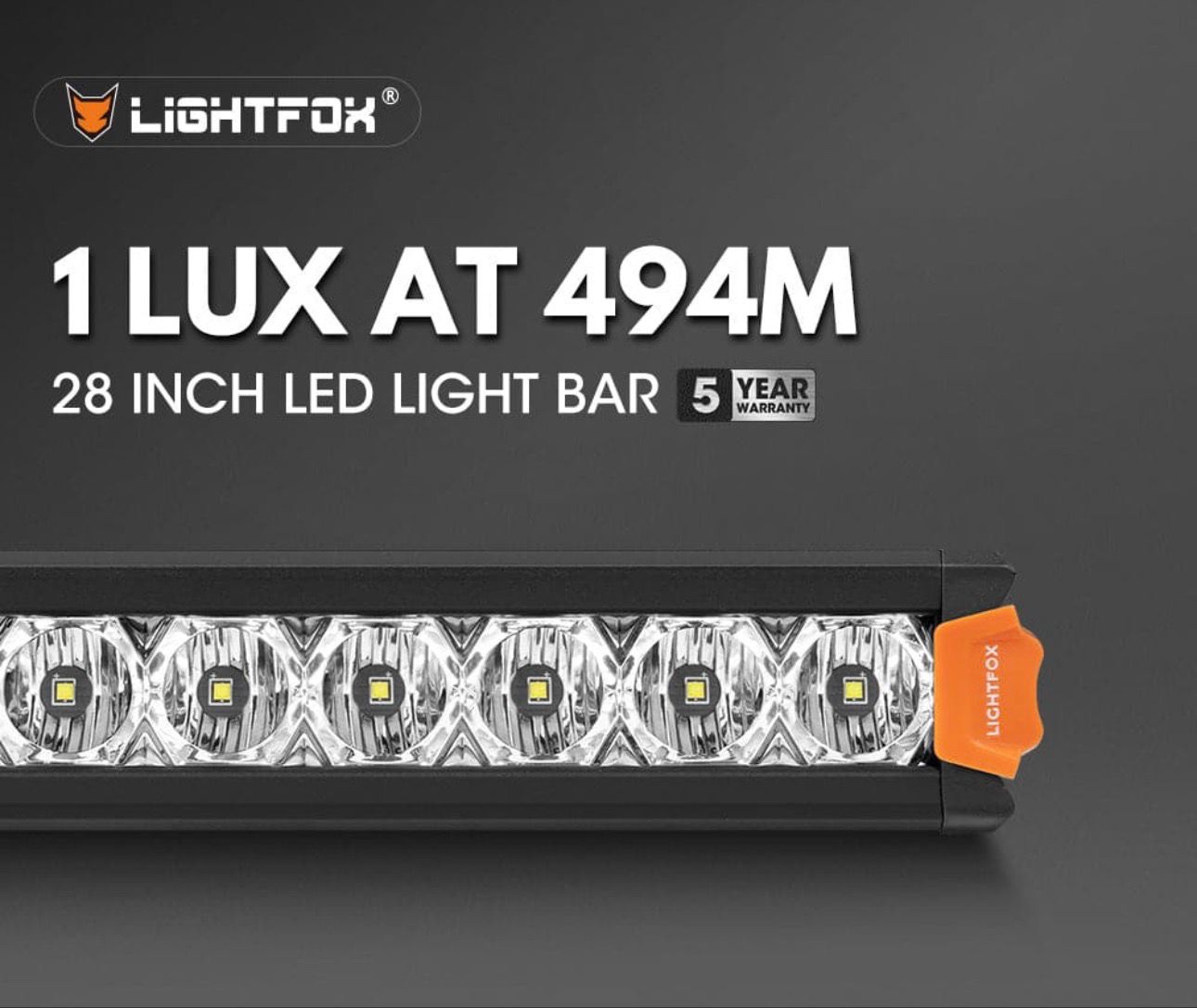 Lightfox Vega Series 28inch Osram LED Light Bar 1Lux @ 494m | 17,612 Lumens - Image 2
