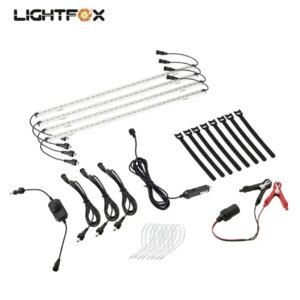 Lightfox 4PCS 12V LED Strip Light Bar Waterproof White Lights Boat Camping