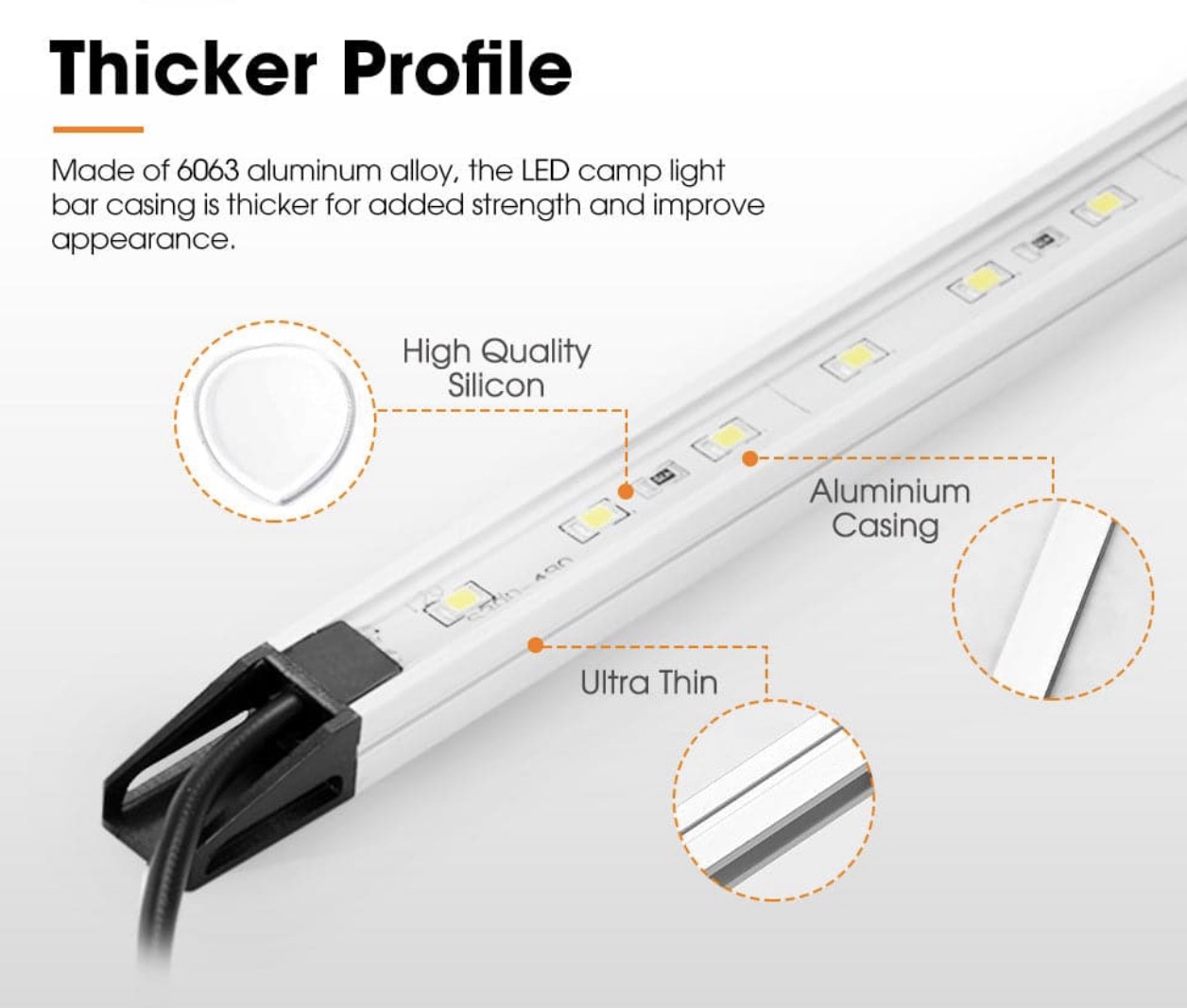 Lightfox 12V LED Camp Dual Colours Light Bar Kit – Set of 6