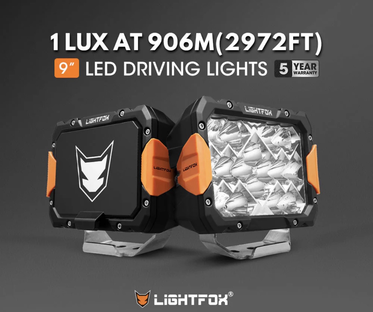 Lightfox Pegasus Series 9-Inch LED Driving Lights – Pair - Image 3
