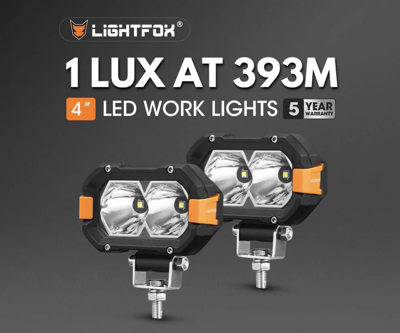 Lightfox Pair 4-Inch OSRAM LED Work Lights – 4,600 Lumens - Image 2