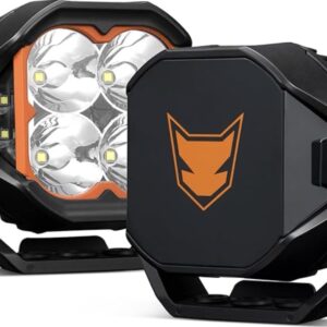 Lightfox Cygnus Pro 5-Inch LED Pod Lights with Side Shooters – Pair | 7,225 Lumens | 1Lux @ 400m
