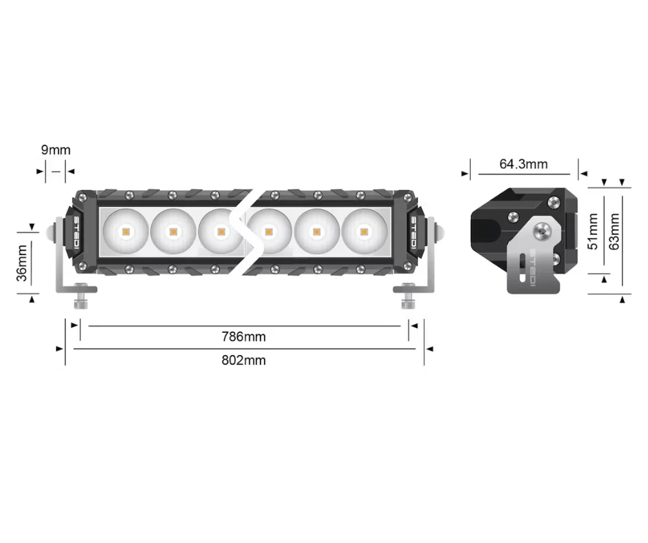 STEDI ST3K 31.5" 30 LED Slim LED Light Bar - Image 3