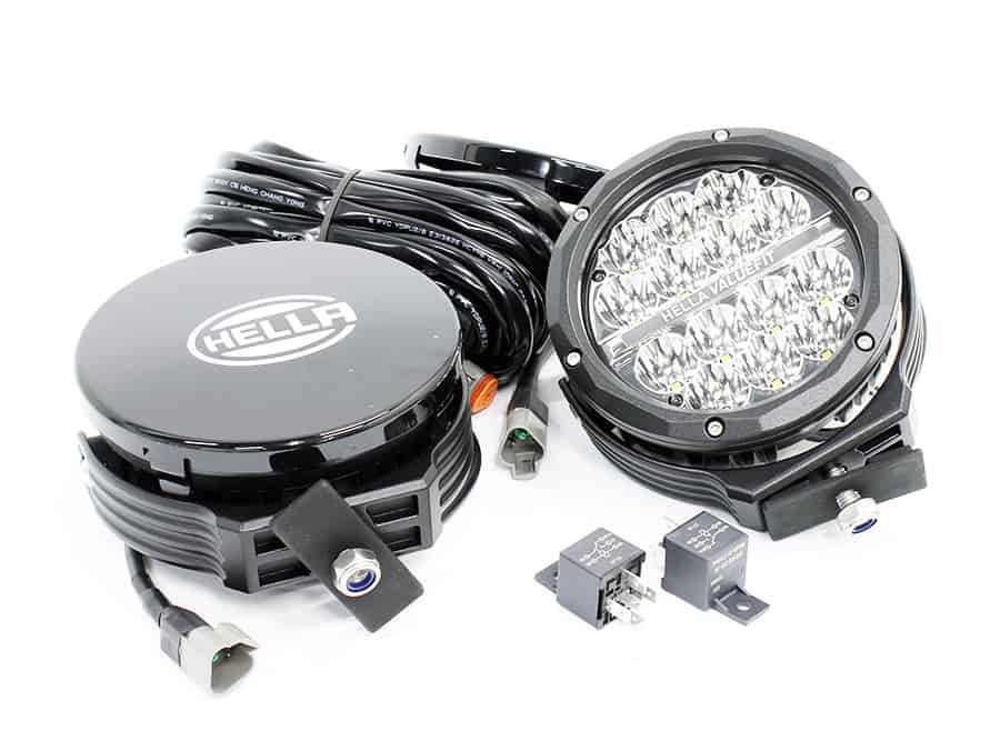 Hella ValueFit Supernova 6" LED Auxiliary Spot Light ECE Approved – 2 Spotlights with Wiring Harness